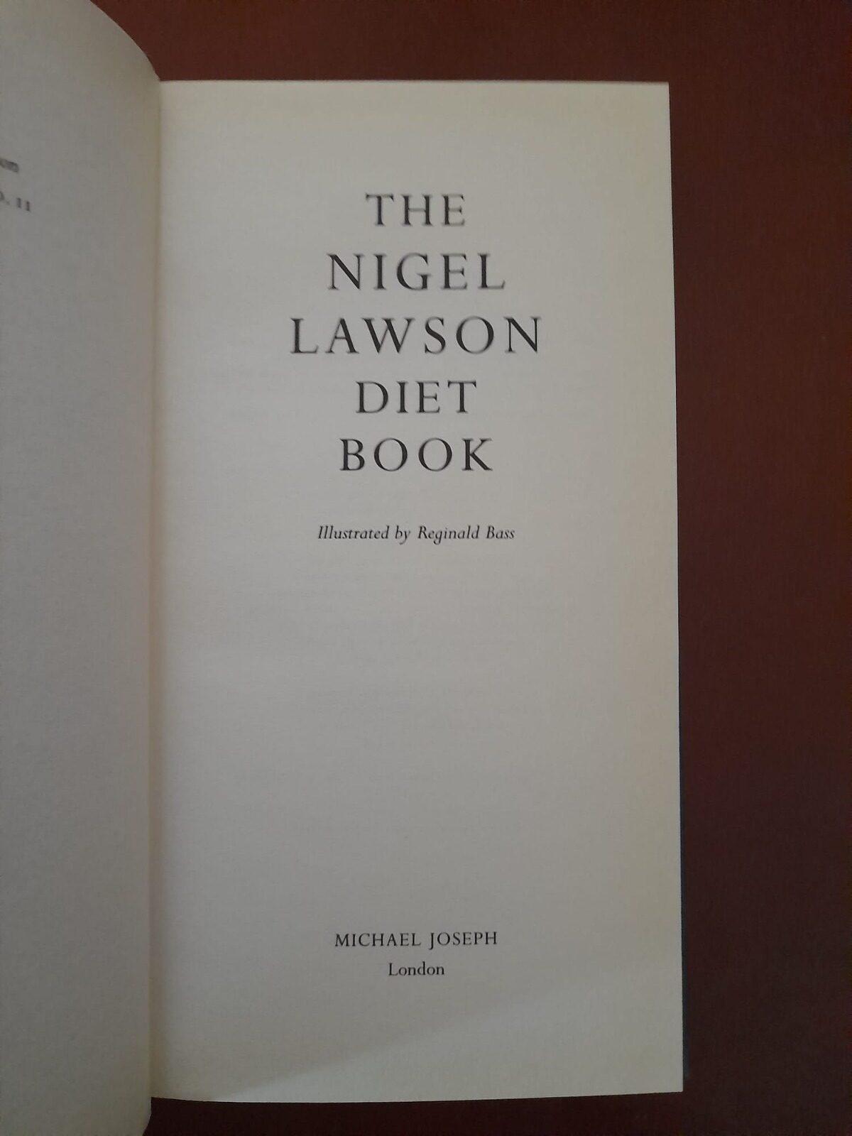 The Nigel Lawson Diet Book De Michael Joseph Folhassoltas